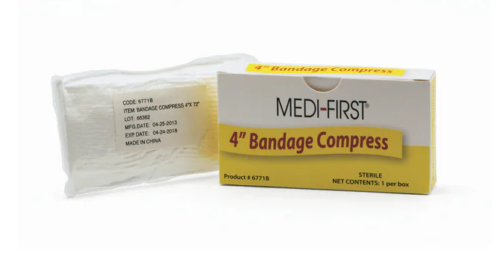 Compress Bandage 4", Unitized