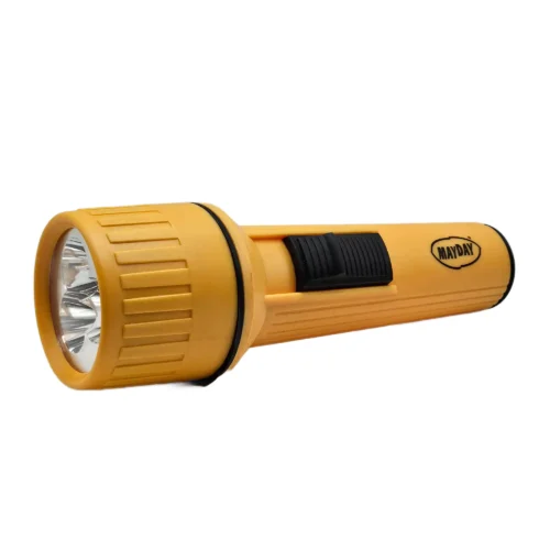 yellow D cell flashlight