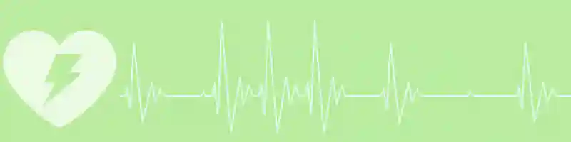 aed icon and heartbeat wave