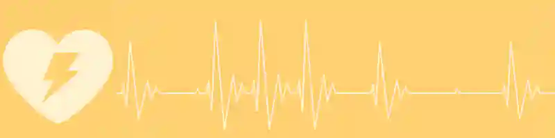 aed icon and heartbeat wave